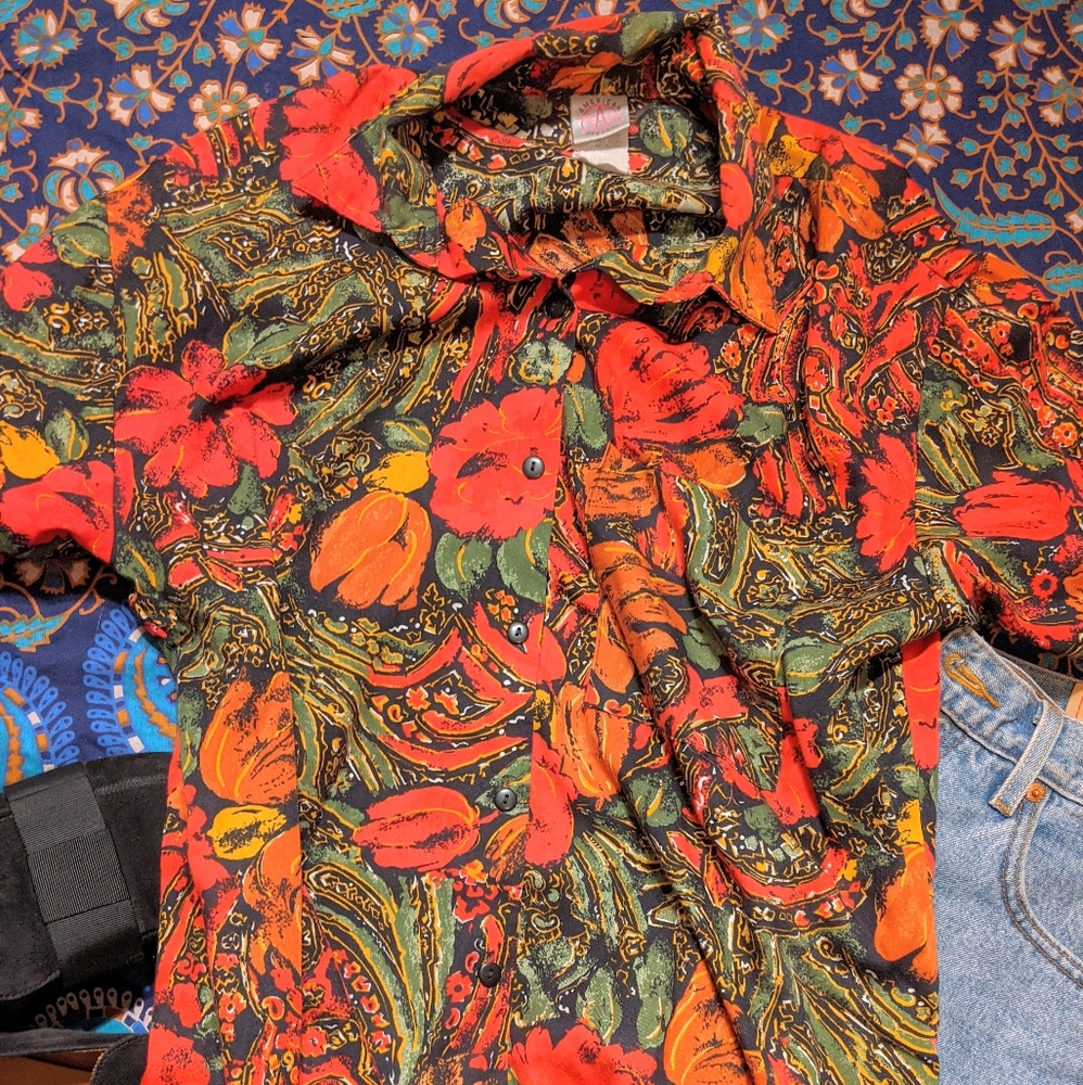 Colorful Vintage Button Down